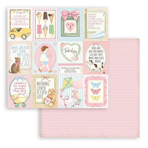 STAMPERIA 12X12PAPER DOUBLE FACE - DAYDREAM SMALL CARDS - SBB857