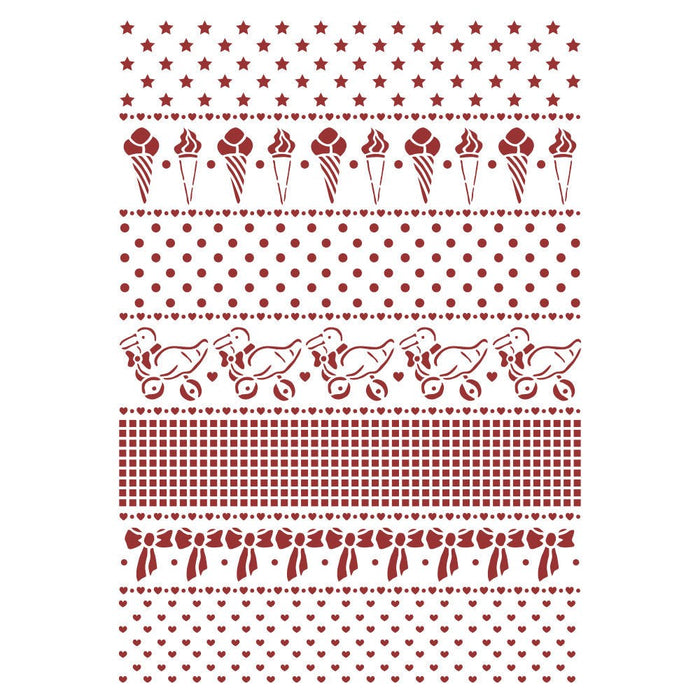 STAMPERIA STENCIL 21CM X 29CM - DAYDREAM BORDURE - KSG493