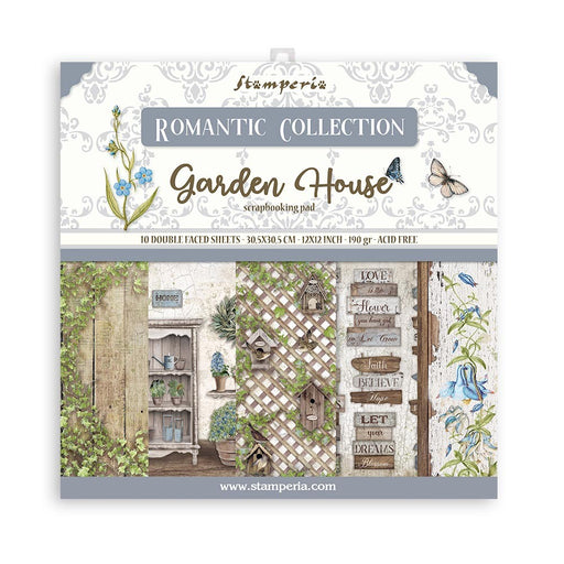 STAMPERIA 12X12 PAPER PACK - ROMANTIC GARDEN HOUSE - SBBL102