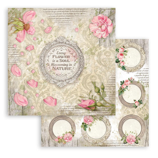 STAMPERIA 12X12PAPER DOUBLE FACE - ROMANTIC GARDEN HOUSE GH - SBB859