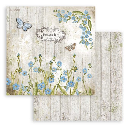 STAMPERIA 12X12PAPER DOUBLE FACE - ROMANTIC GARDEN HOUSE CO - SBB861
