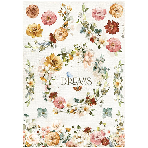 STAMPERIA A4 RICE PAPER GARDEN OF PROMISES DREAMS - DFSA4693