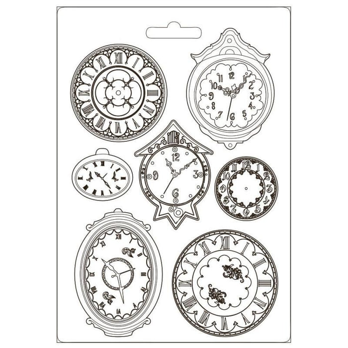 STAMPERIA SOFT MOULDS A4 GARDEN OF PROMISES CLOCKS - K3PTA4536