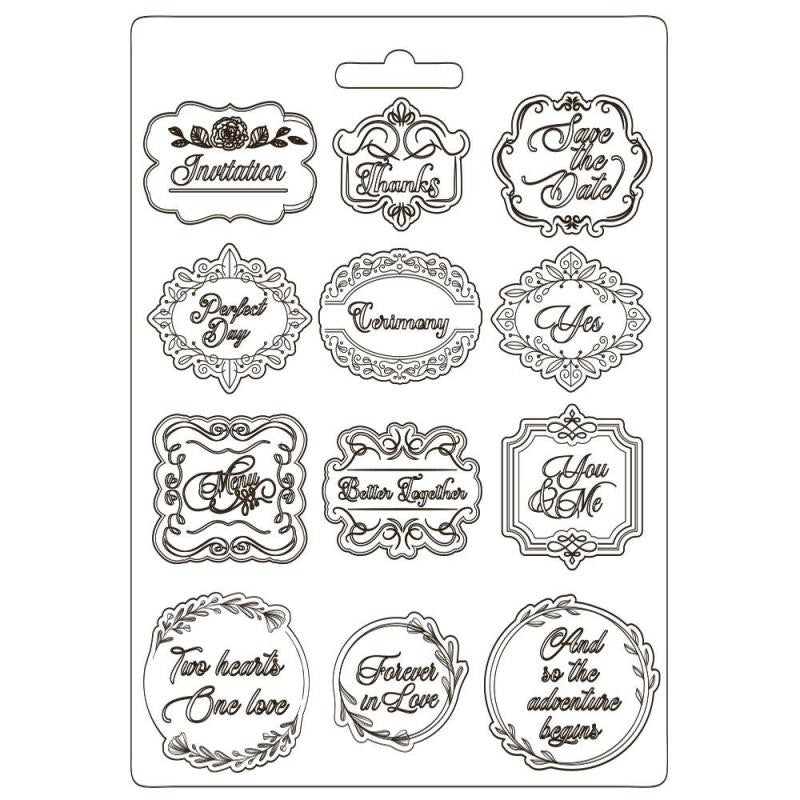 STAMPERIA SOFT MOULDS A4 YOU AND ME PLATES - K3PTA4537