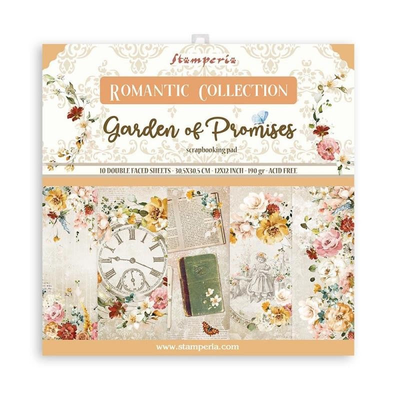 STAMPERIA 12X12 PAPER PACK GARDEN OF PROMISES - SBBL110