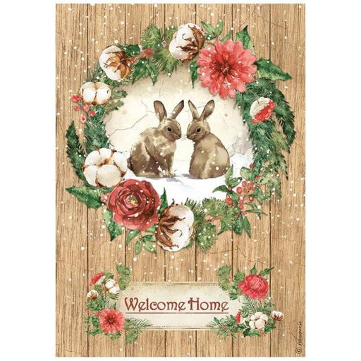 STAMPERIA A4 RICE - ROMANTIC HOME FOR THE HOLIDAYS WELCOME H - DFSA4705