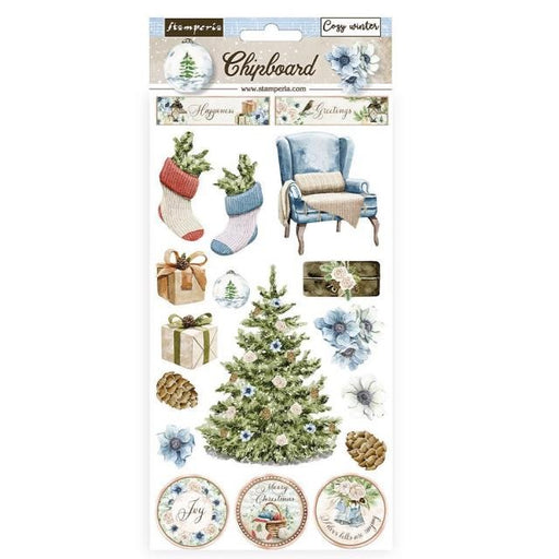 CHIPBOARD CM 15X30 - ROMANTIC COZY WINTER - DFLCB60