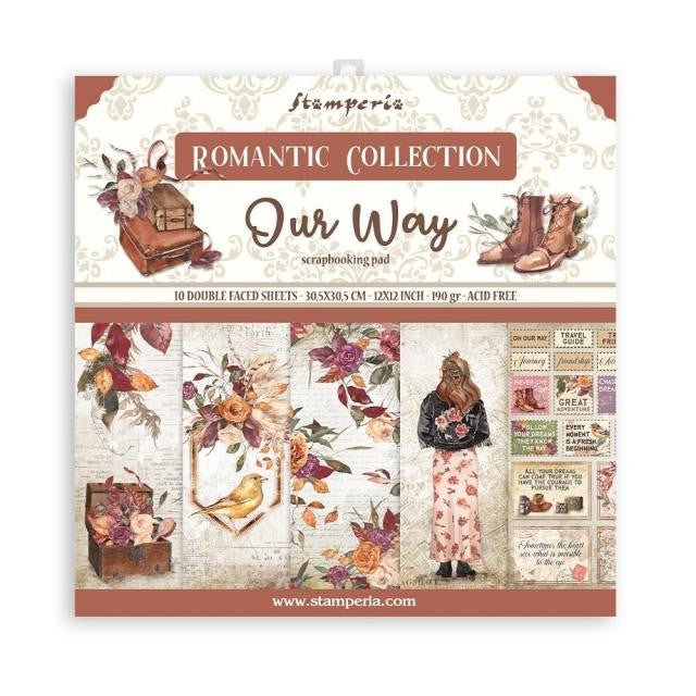 STAMPERIA 12X12 PAPER PACK DOUBLE FACE - OUR WAY - SBBL115