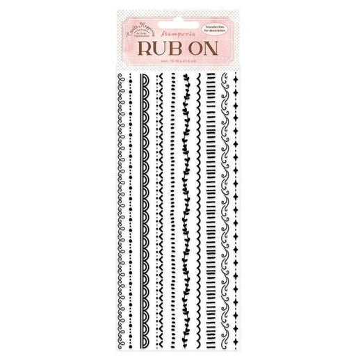 STAMPERIA RUB-ON 1016X216 - CREATE HAPPINESS BORDER BLACK - DFLRB01