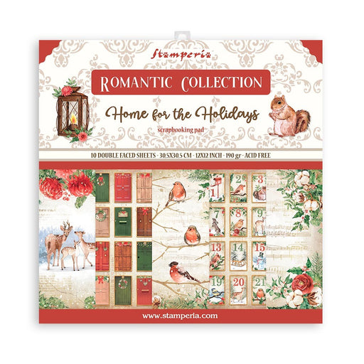 STAMPERIA 12X12 PAPER PACK DOUBLE FACE - ROMANTIC HOME FOR T - SBBL119