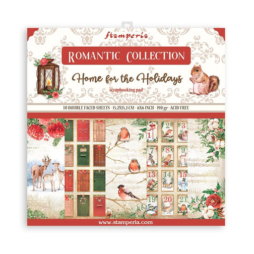 STAMPERIA 6 X 6 PAPER PACK DOUBLE FACE - ROMANTIC HOME FOR T - SBBXS23