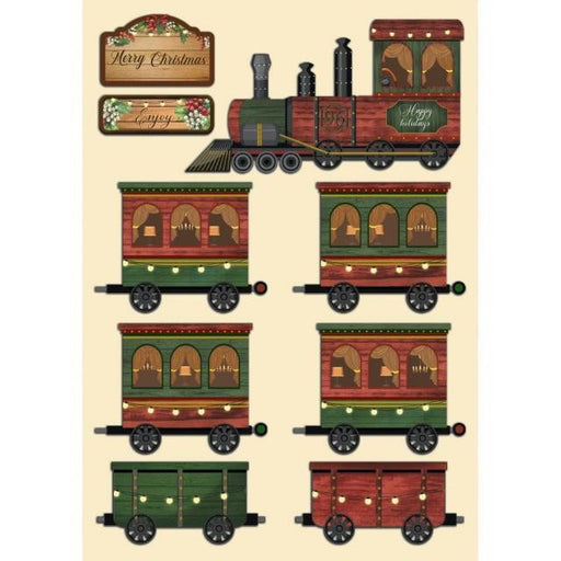 STAMPERIA WOODEN FRAME A5 - CLASSIC CHRISTMAS TRENO - KLSP131