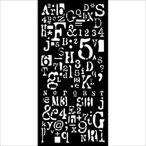 STAMPERIA STENCIL 12X25 - CREATE HAPPINESS LETTER AND NUMB - KSTDL69