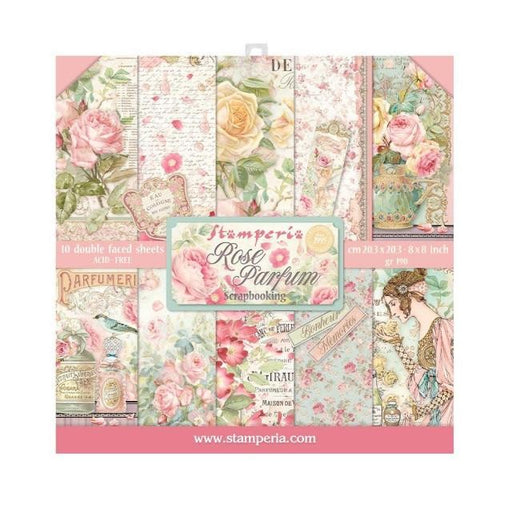STAMPERIA 8 X 8 PAPER PACK - ROSE PARFUM - SBBS73