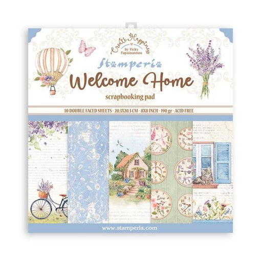 STAMPERIA 8 X 8 PAPER PACK WELCOME HOME - SBBS77