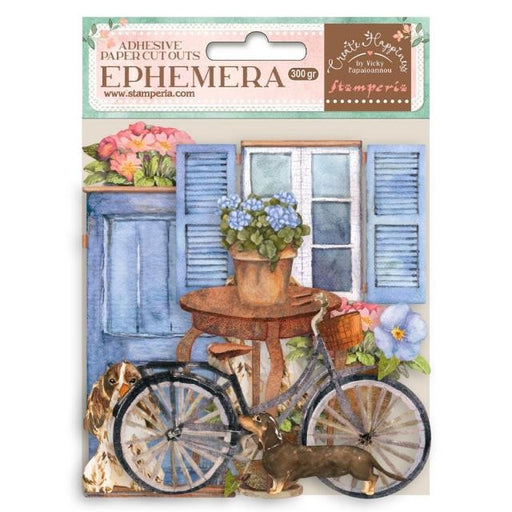 STAMPERIA EPHEMERA - WELCOME HOME BICYCLE AND FLOWERS - DFLCT13