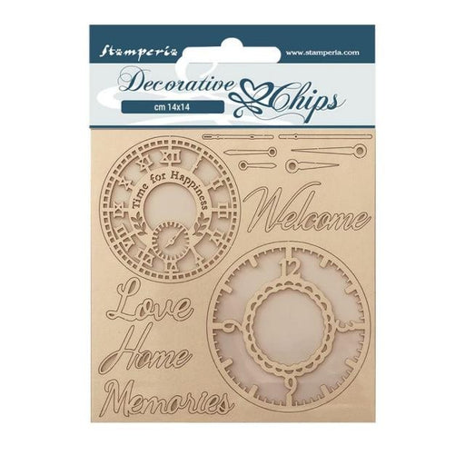 DECORATIVE CHIPS CM 14X14 - WELCOME HOMECLOCKS - SCB159