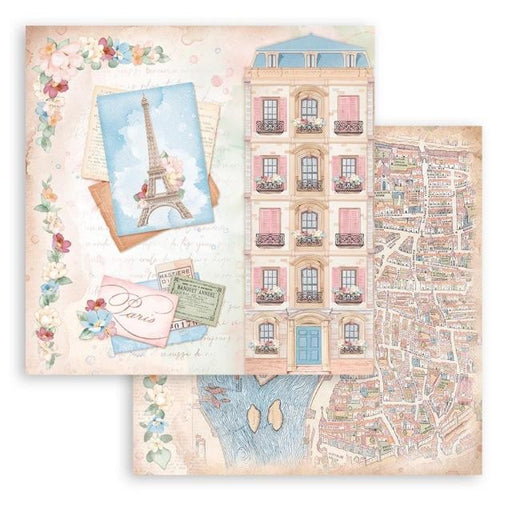 STAMPERIA 12X12 PAPER DOUBLE FACE-CREATE HAPPINESS TOUR EIF - SBB927