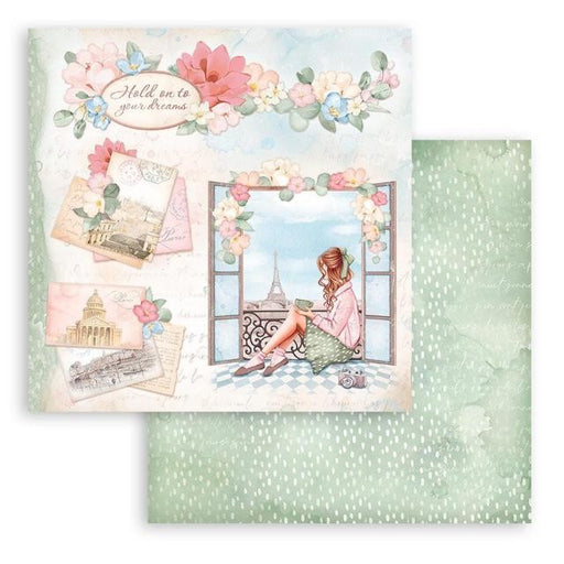 STAMPERIA 12X12 PAPER DOUBLE FACE-CREATE HAPPINESS WINDOW - SBB928