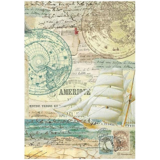 STAMPERIA A4 RICE PAPER PACKED -AROUND THE WORLD SAILING SH - DFSA4773
