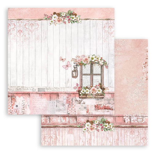 STAMPERIA 12X12 PAPER DOUBLE FACE- ROSELAND WINDOW - SBB935
