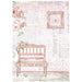 STAMPERIA A4 RICE PAPER PACKED - ROSELAND BENCH - DFSA4781