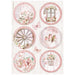 STAMPERIA A4 RICE PAPER PACKED - ROSELAND ROUNDS - DFSA4782