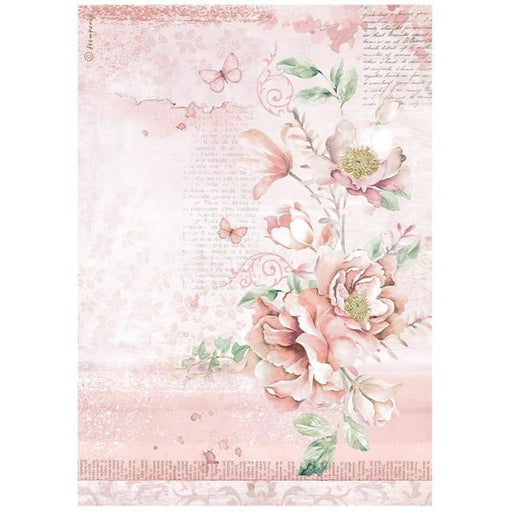 STAMPERIA A4 RICE PAPER PACKED -ROSELAND FLOWERS - DFSA4783