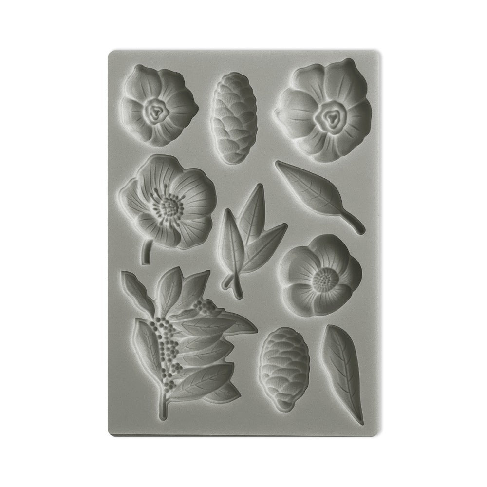 STAMPERIA SILICONE MOLD A6 - PINECONES - KACM17