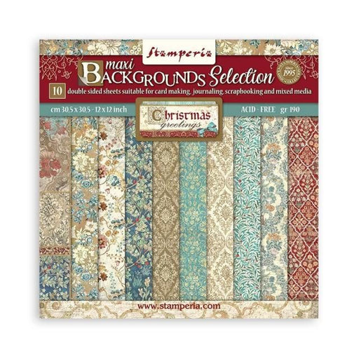 STAMPERIA 12 X 12 PAPER PACK MAXI BACKGROUND SELECTION - C - SBBL138