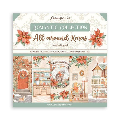 STAMPERIA 12 X 12 PAPER PACK - ALL AROUND CHRISTMAS - SBBL140