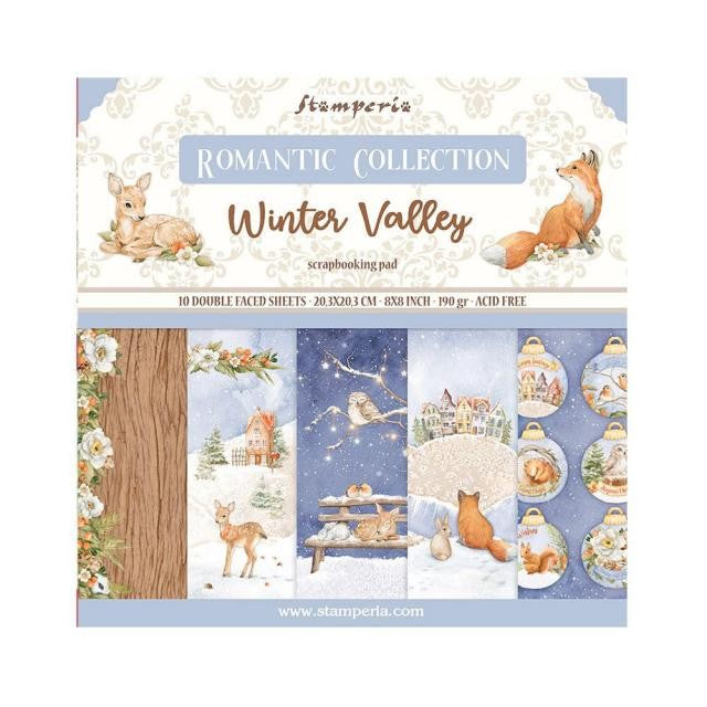 STAMPERIA 8 X 8 PAPER PACK - WINTER VALLEY - SBBS88