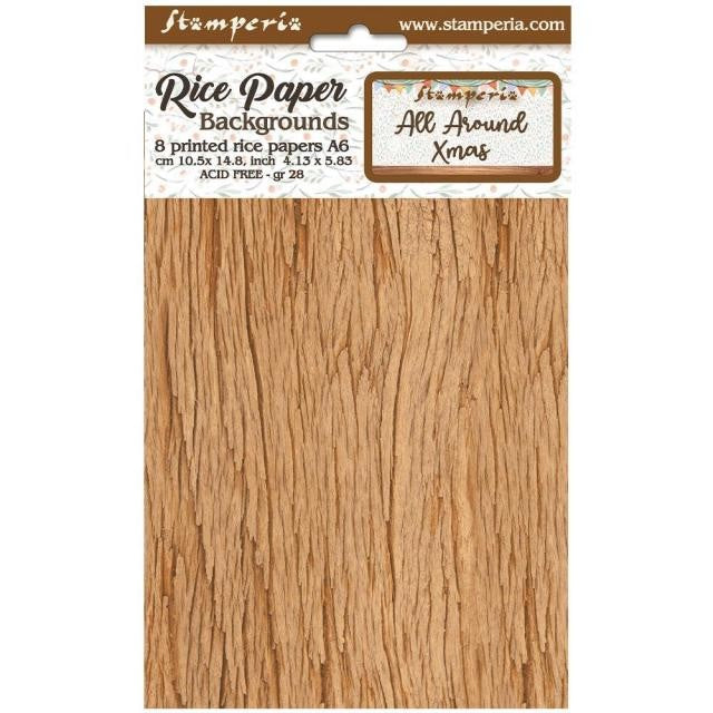 STAMPERIA RICE A6 BACKGROUNDS - ALL AROUND CHRISTMAS - DFSAK6009