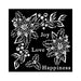 STAMPERIA STENCIL 18CM X 18CM -CHRISTMAS JOY LOVE HAPPI - KSTDQ89