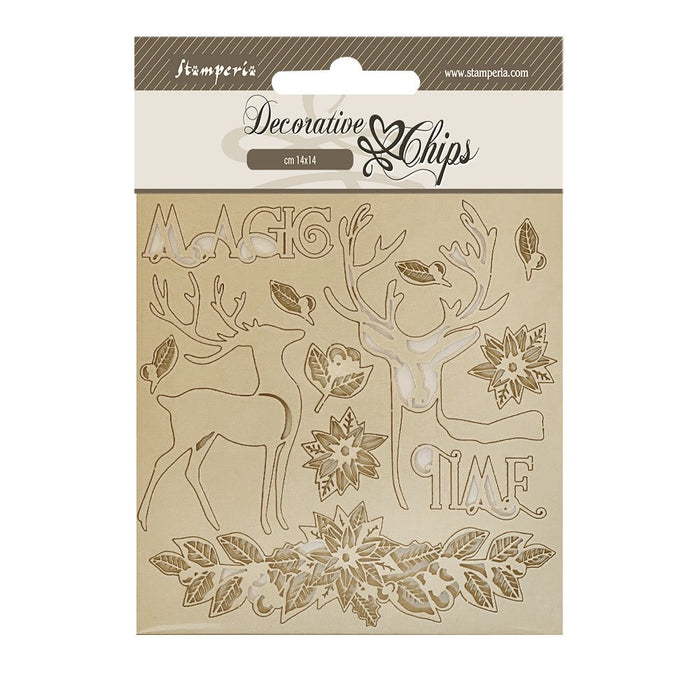 STAMPERIA DECORATIVE CHIPS CM 14X14MAGIC TIME - SCB180