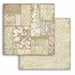 STAMPERIA 12X12 PAPER - CHRISTMAS GREETINGS OCHRE PATCHWORK - SBB944