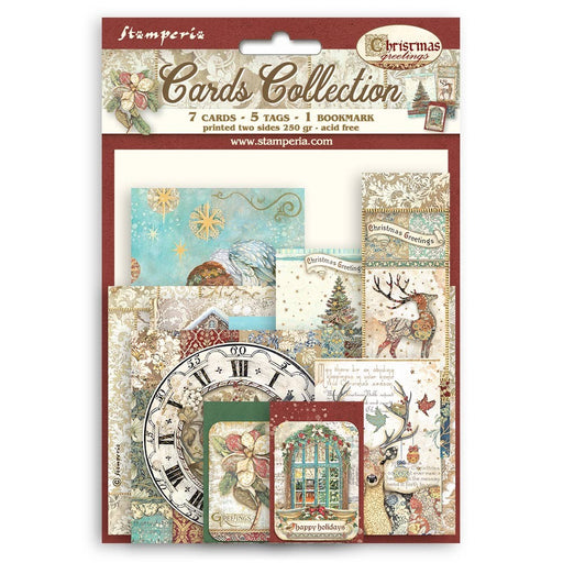 STAMPERIA CARDS COLLECTION - - CHRISTMAS GREETINGS - SBCARD18