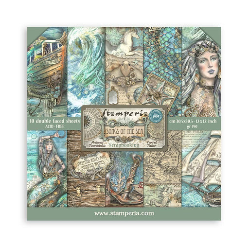 STAMPERIA 12 X 12 PAPER PACK DOUBLE FACE - SONGS OF THE SEA - SBBL141