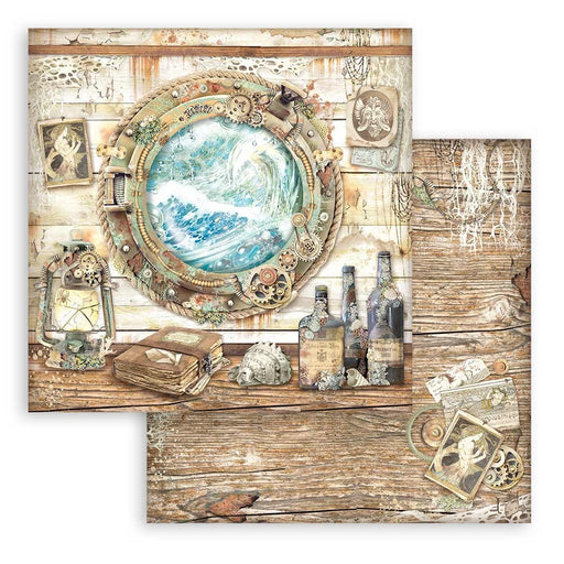 STAMPERIA 12X12 PAPER -SONGS OF THE SEA PORTHOLES - SBB957
