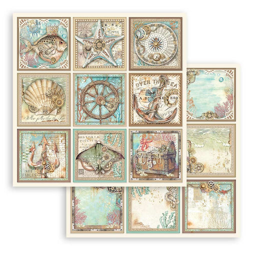 STAMPERIA 12X12 PAPER - SONGS OF THE SEA TAGS - SBB958