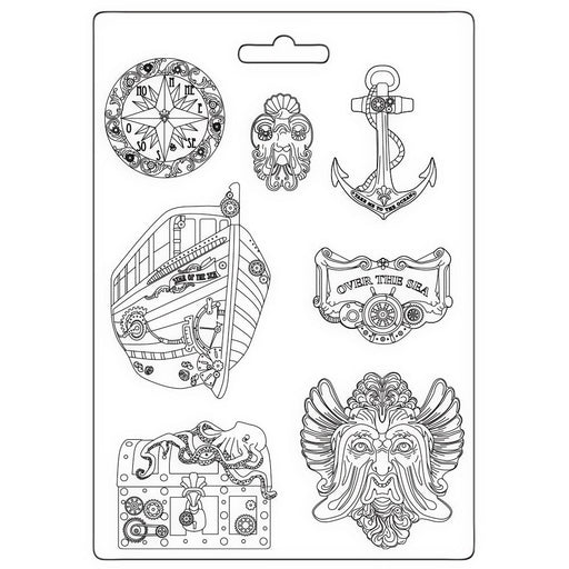 STAMPERIA SOFT MOULDS A4- SONGS OF THE SEA OVER THE SEA - K3PTA4567