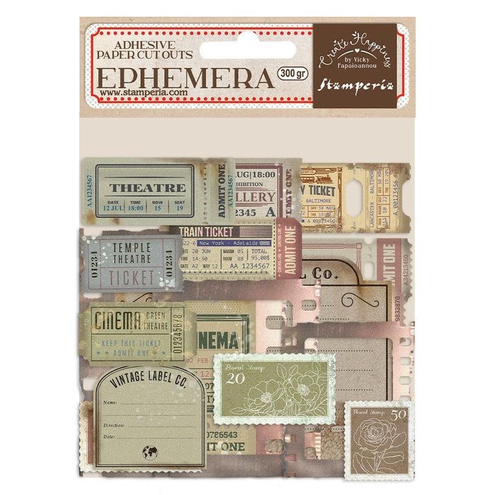 STAMPERIA EPHEMERA- CREATE HAPPINESS CHRISTMAS TICKETS - DFLCT33