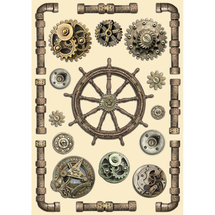 STAMPERIA WOODEN FRAME A5 -SONGS OF THE SEA RUDDER AND PIPES - KLSP148