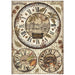 STAMPERIA A4 RICE PAPER PACKED - COFFEE AND CHOCOLATE CLOCK - DFSA4823