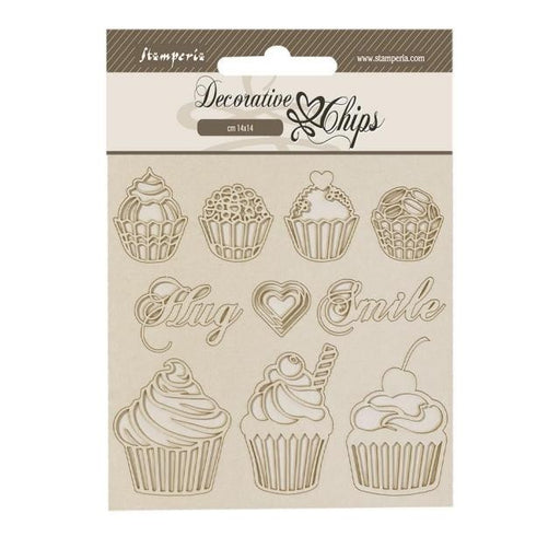 STAMPERIA DEC CHIPS 14 X 14CM - COFFEE AND CHOCOLATE SWEETY - SCB195