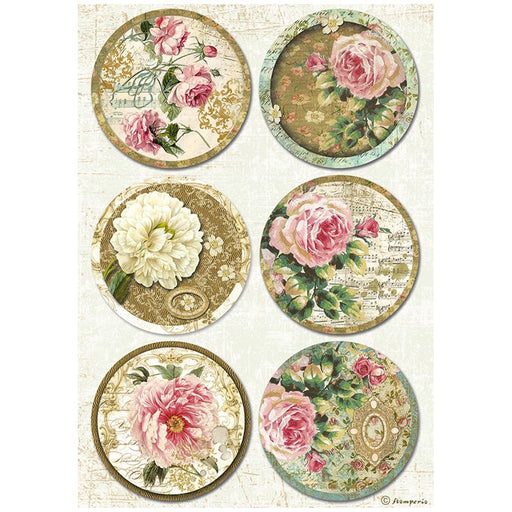 STAMPERIA A4 RICE PAPER PACKED - PRECIOUS ROUNDS - DFSA4828
