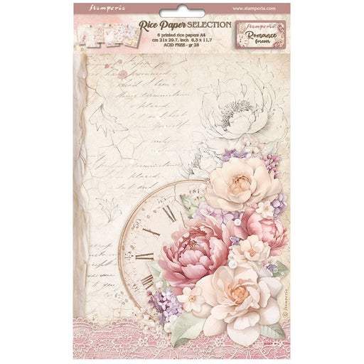 STAMPERIA A4 RICE PAPER PACKED 6 - ROMANCE FOREVER - DFSA4XRM