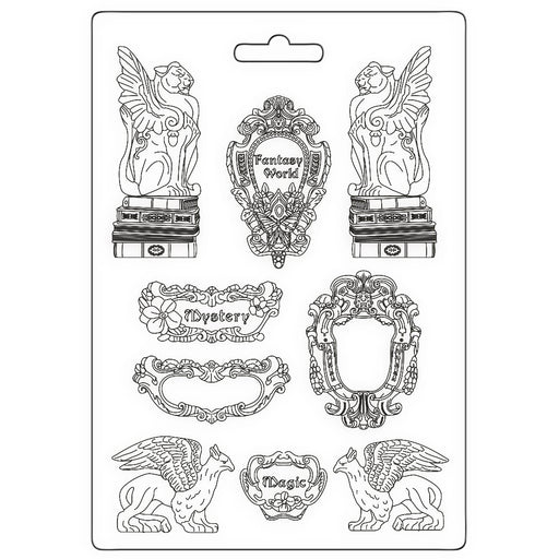 STAMPERIA SOFT MOULDS A4 - SIR VAGABOND IN FANTASY WORLD ELEMENTS  -K3PTA4573