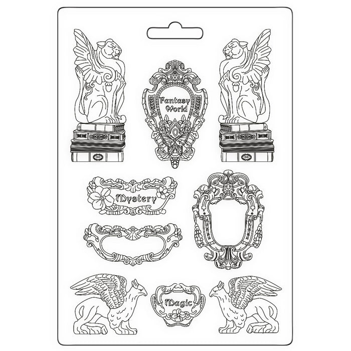 STAMPERIA SOFT MOULDS A4 - SIR VAGABOND IN FANTASY WORLD ELEMENTS  -K3PTA4573