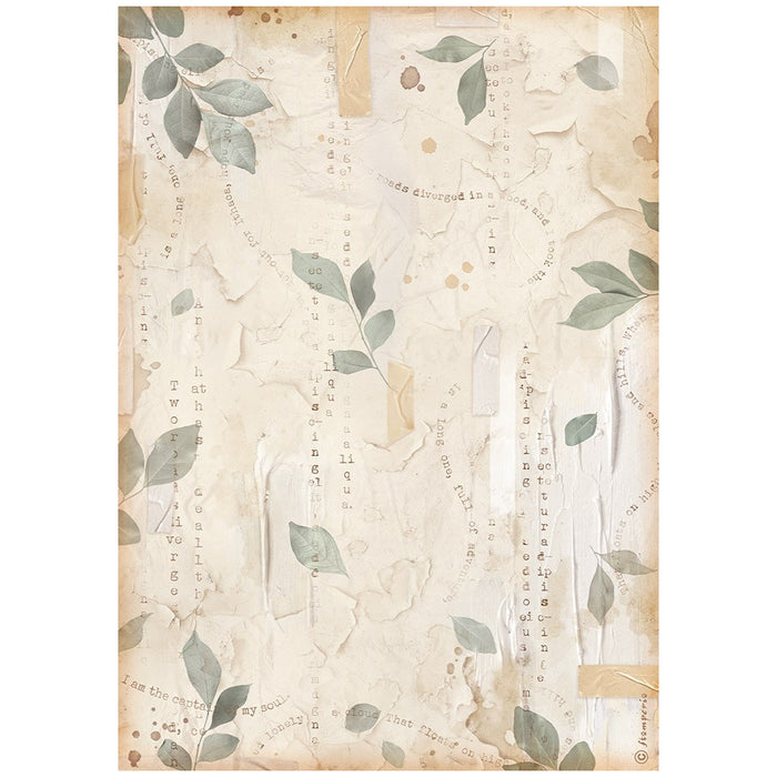 STAMPERIA A4 RICE PAPER PACKED - CREATE HAPPINESS SECRET DIARY LEAVES - DFSA4866